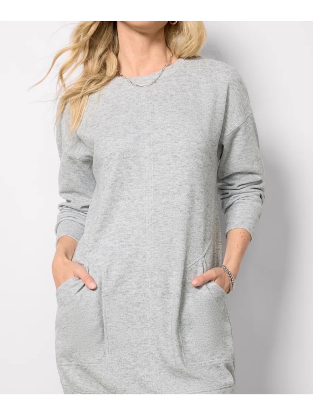 Eddie Bauer Cozy Camp Sweatshirt Dress with Pockets L